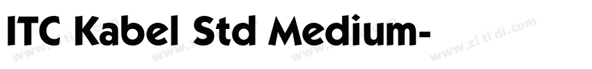 ITC Kabel Std Medium字体转换